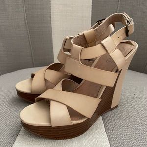 Aldo Size 30 (US 8) Leather Wedge Sandals